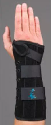 Medical Specialties - Wrist Lacer - 223964 - Wrist Brace Wrist Lacer Aluminum / Felt / Suede Right Hand Black Medium