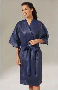 Tech Styles a Division of Encompass - Tech Styles - 45415-020 - Patient Robe Tech Styles Large / X-Large Dark Blue Disposable