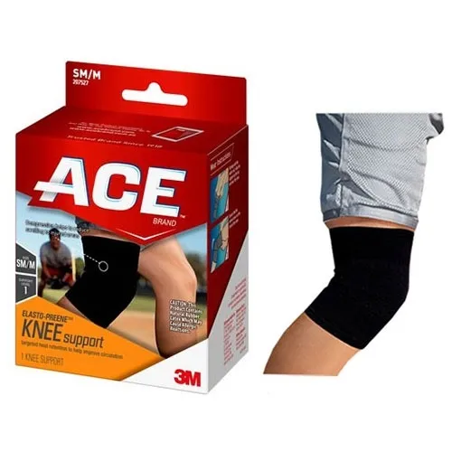 3M - ACE - 207527 - Ace elasto-preene knee brace, small/medium. Patented material proven to provide comfortable & long lasting support. Advanced technology provides heat retention & moisture release.