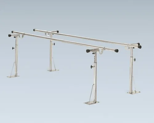 Bailey - From: 510 To: 518 - Manufacturing Floor Mounted Parallel Bars, 10' Handrails, 4 Posts, Adjustable Height & Width