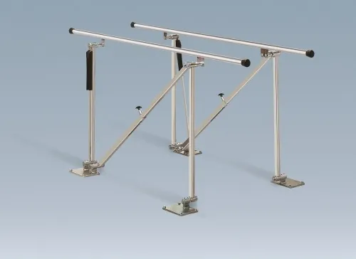 Bailey Manufacturing - 560-10 - Single Person Adjustable Height, Counterbalanced, Floor Mounted Parallel Bars, 10' Handrails, Adjustable Height Only