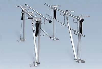 Bailey - From: 565-10 To: 565-20 - Manufacturing Single Person Adjustable Height & Width, Counterbalanced, Floor Mounted Parallel Bars, 10' Handrails, Adjustable Height & Width
