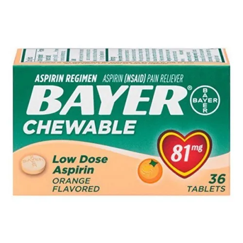 Bayer Healthcare - Aspirin - 312843131057 - Bayer Chewable Aspirin 81 MG Orange, 36 ct.