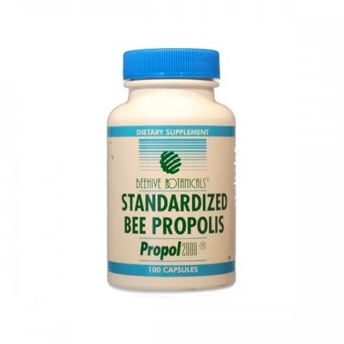 Beehive Botanicals - 121 - Standardized Bee Propolis Capsules, 250mg Equivalent To 500mg