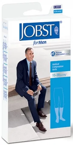 BSN Jobst - 115010 - Compression Hose, Knee High, 15-20 mmHG, Closed Toe, White, Large