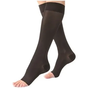 BSN Jobst - 115335 - Compression Hose, Knee High, 15-20 mmHG, Open Toe, Classic Black, Small