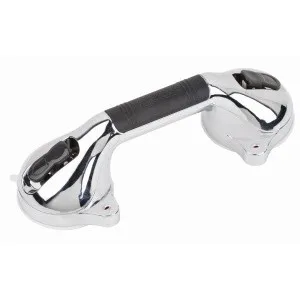 Healthsmart - 521-1561-1912 - 12 In Suction Cup Grab Bar EA W/Bactix Chrome Color