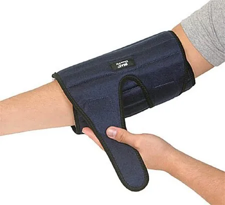 Brownmed - IMAK - A10172 - Imak Elbow Support PM, Universal. Prevents harmful arm positions while sleeping. Fits right or left arm. Washable. Latex-free. Red packaging.