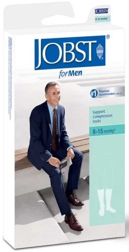 BSN Jobst - 110333 - Compression Hose, Knee High, 8-15 mmHG, Closed Toe, White, Large