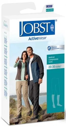 BSN Jobst - 110489 - Compression Sock, Knee High, 20-30 mmHG, Closed Toe, Cool White, Small