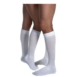 BSN Jobst - 110529 - Compression Sock, Knee High, 30-40 mmHG, Closed Toe, Cool White, Large, Full Calf