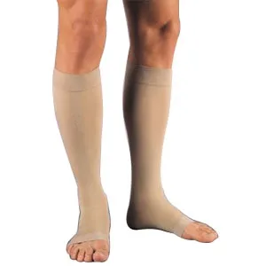 BSN Jobst - 114696 - Relief Knee High OT Socks-20-30 mmHg-Beige-Full Calf-LGE