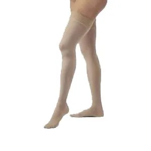 BSN Jobst - 115287 - Opaque Women's Thigh-High Extra-Firm Compression Stockings Medium, Silky Beige