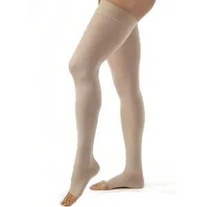 Bsn Jobst - Jobst Opaque - 115547 - Opaque thigh high, 20-30mmhg, open toe, silky beige, xlarge.