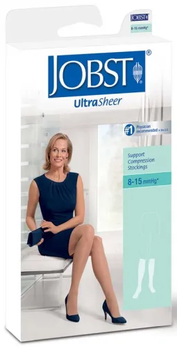 BSN Jobst - From: 119234 To: 117224 - Compression Stocking, Knee High, 8 15 mmHG, Closed Toe, Classic Black, Large