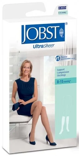 Bsn Jobst - JOBST UltraSheer - 119328 - UltraSheer Supportwear Women's Knee-High Mild Compression Stockings, Small, Silky Beige, Closed Toe, Latex-free