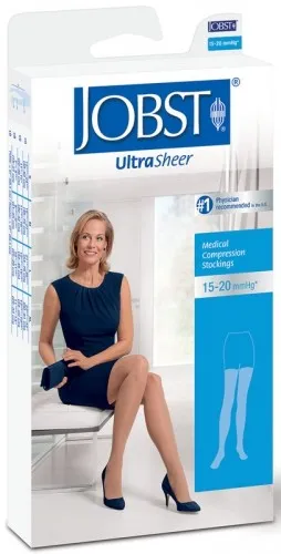 BSN Jobst - 119378 - Compression Stocking, Thigh High, 15-20 mmHG, Closed Toe, Lace, Natural, Medium