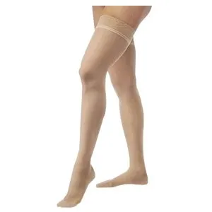 BSN Jobst - 119642 - Compression Stocking, Thigh High, 15-20 mmHG, Closed Toe, Lace, Petite, Natural, Large
