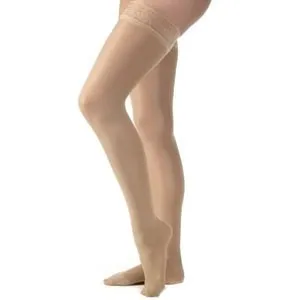 BSN Jobst - 119652 - Compression Stocking, Thigh High, 20-30 mmHG, Closed Toe, Lace, Petite, Natural, Small