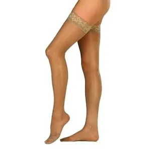 BSN Jobst - 119656 - Compression Stocking, Thigh High, 20-30 mmHG, Closed Toe, Lace, Petite, Suntan, Small