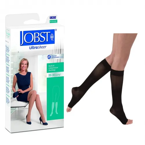 Bsn Jobst - 119735 - Jobst Ultrasheer Knee High, 20-30, Open Toe, X-Large, Full Calf, Classic Black
