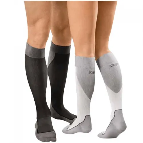 BSN Jobst - 7528900 - Sock, Knee High, 15-20 mmHG, Closed Toe, White/Grey, Small