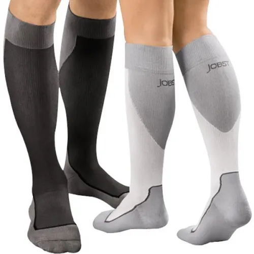 BSN Jobst - 7529013 - Sock, Knee High, 20-30 mmHG, Closed Toe, Blue/Grey, X-Large