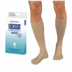 BSN Jobst - 114808 - Compression Stockings, Knee High, 15-20mmHG, Large, Beige, Closed Toe
