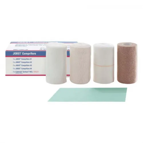 BSN Medical - 7266103 - 3 Layer Compression Bandage System Jobst Comprifore Lite Lf No Closure Tan / White Nonsterile 40 Mmhg