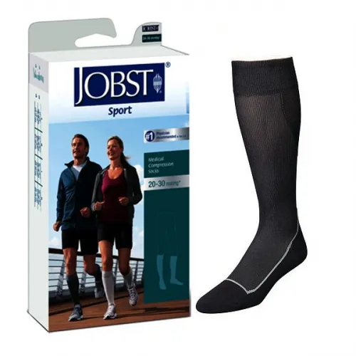 BSN Jobst - 7529040 - Sport Sock JOBST? 20-30mmhg Knee High Small Cool Black-Black Closed Toe 1-pr