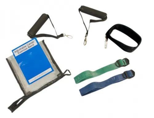 Fabrication Enterprises - 10-3234 - Cando Adjustable Exercise Band Kit - 2 Band Moderate (green, Blue)