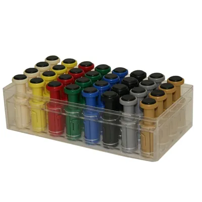 Fabrication Enterprises - 10-3759 - Digi-flex Multi - 32 Additional Finger Buttons W/ Box - 4 Each: Tan, Yellow, Red, Green, Blue, Black, Silver, Gold