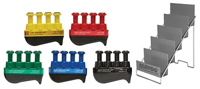 Fabrication Enterprises - 10-3799 - Digi-flex Lite - Set Of 5 (1 Each: Yellow, Red, Green, Blue, Black) With Metal Stand