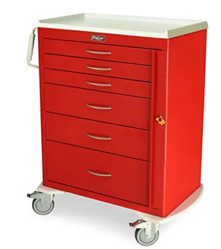 Capsa Healthcare - From: AM9MC-LCD-A-DR520 To: AM9MC-LCD-B-DR221 - Medical Cart, 9H MLD, Full Drawer, Auto Lock, LCD (DROP SHIP ONLY)