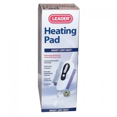 Life Wear Technologies - Cara Incorporated - 11673 - Leader Electric Moist/Dry Heating Pad, 12" x 14".  60 Minute Auto Off.