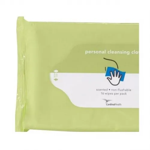 Cardinal - 2AWUD-42 - Health Med Personal Cleansing Cloth, 3.2% Dimethicone, Non Flushable, Fragrance Free.