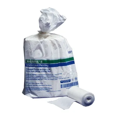 Cardinal Health - 4221 - Webril II Undercast Padding, Crimped Finish, 4" x 4 yds, 72 rl/cs (Continental US Only)