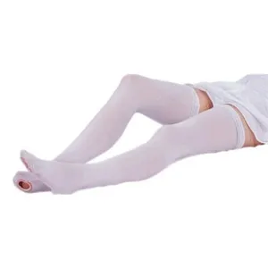 Carolon - ATS - 331 -  Anti embolism Stocking  Thigh High Large / Regular White Inspection Toe