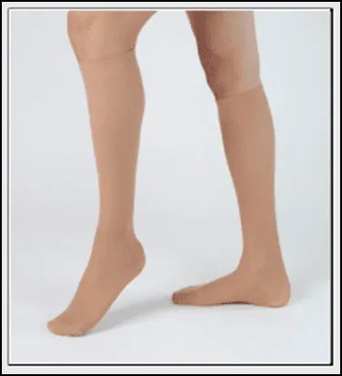 Carolon - 100204 - Health Support Knee Medical Sheer(15-20 Mmhg) Short, Closed Toe,Style: Below Knee
