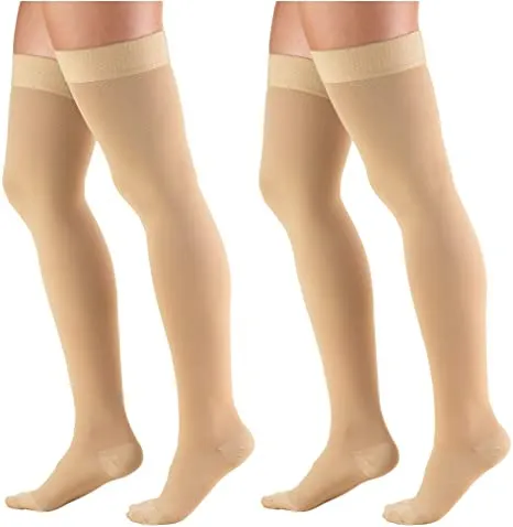 Carolon - Health Support - From: 311104 To: 311512 -  Thigh Medical Sheer(30 40 Mmhg) Regular, Open Toe,Style: Full Length Thigh w/Beaded Dot Silicone Band