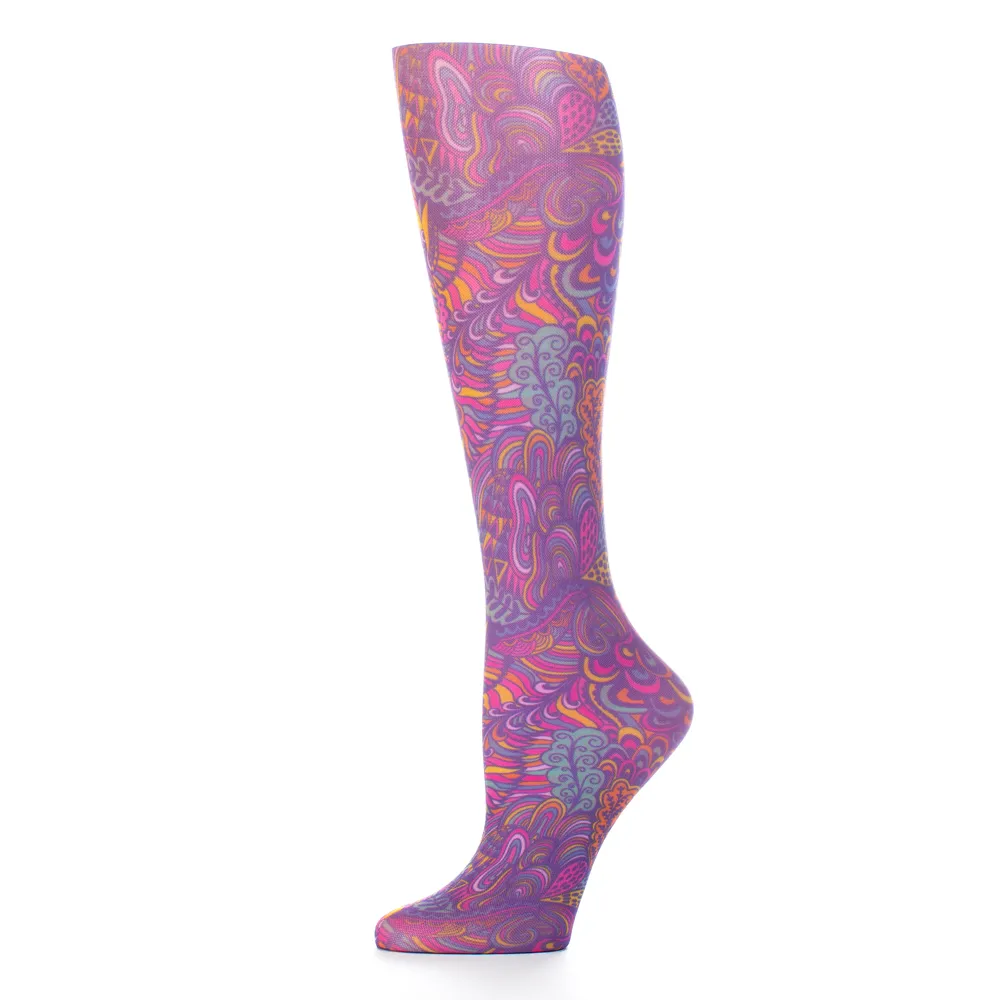 Celeste Stein Designs - From: CMPS-2079 To: CMPS-2195 - Inc Womens 8 15 mmHg Compression Sock Blue Fantasea