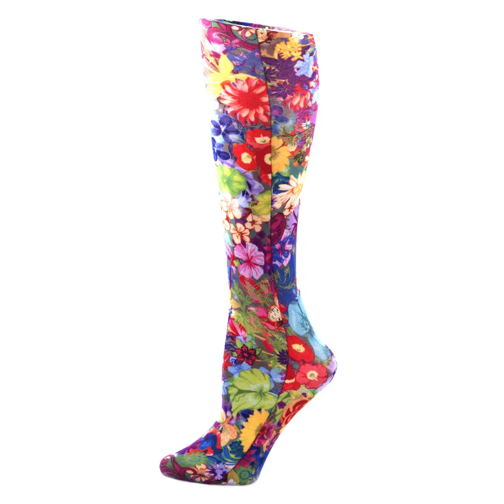 Celeste Stein Designs Inc - CMPS-3-2021 - Womens 20-30 mmHg Compression Sock-Bouquet