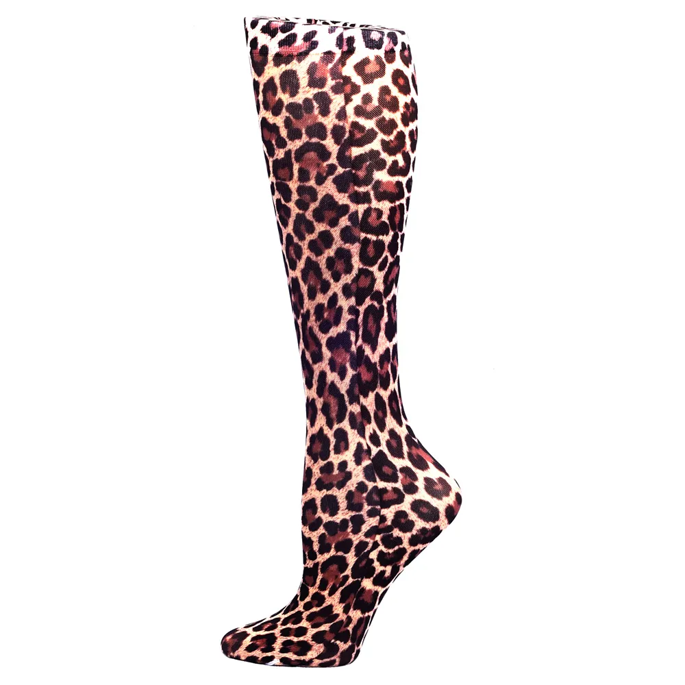 Celeste Stein Designs Inc - CMPS-3-593 - Womens 20-30 mmHg Compression Sock-Hairy Leopard