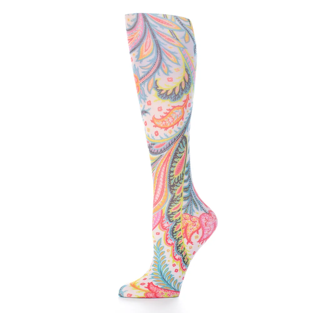 Celeste Stein Designs Inc - CMPSQ-2218 - Womens 8-15 mmHg Compression Sock-Queen-Tropical Calypso