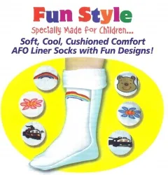 Comfort Products - PAFOLBL TO: PAFOLBS - Fun Style Afo Liner Socks Boy