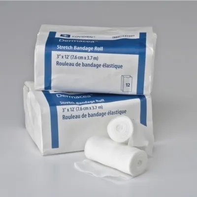 Cardinal Health - 2261 - Dermacea Stretch Gauze Bandage Roll 3" x 4-1yd 1 Ply Sterile 12-bg 8 bg-cs