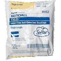 Cardinal Health - 3222LF - Anti-embolism Stocking T.e.d.™ Thigh High Small / Long White Inspection Toe