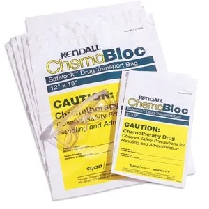 Cardinal Health - CT0575 - ChemoPlus Chemo Drug Transport Bag 6" x 9", 4 mil Thickness, White, Clear Plastic, Zip-lock Closure