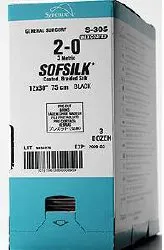 Medtronic / Covidien - S-405 - COVIDIEN SOFSILK WAXCOATED BRAIDED SILK 2- 0 (3METRIC) 12X30" (75CM) BLACK (BOX OF 24)