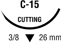 Covidien - SN764G - Suture, Reverse Cutting, Needle C-15, 3/8 Circle